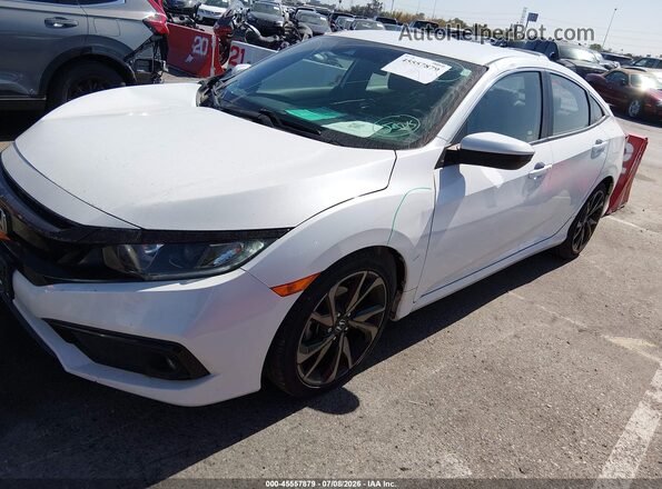 2HGFC2F8XLH572429 2020 HONDA CIVIC Белый Передняя левая четверть