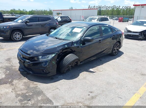 2HGFC2F8XMH516749 2021 HONDA CIVIC Black Առջևի ձախ երեք քառորդ տեսարան