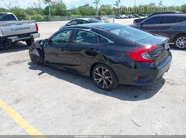 2HGFC2F8XMH516749 2021 HONDA CIVIC Black Հետևի ձախ