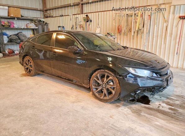2HGFC2F8XMH551100 2021 HONDA CIVIC Черный Передняя правая четверть
