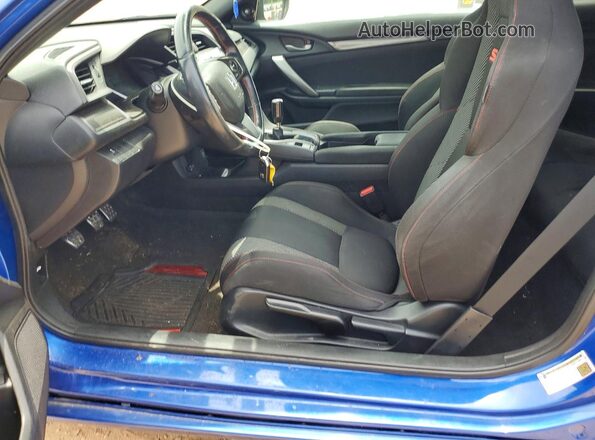 2HGFC3A53JH753565 2018 HONDA CIVIC Blue Widok wnętrza z przodu