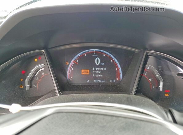 2HGFC3A53KH751137 2019 HONDA CIVIC Black Instrument cluster view