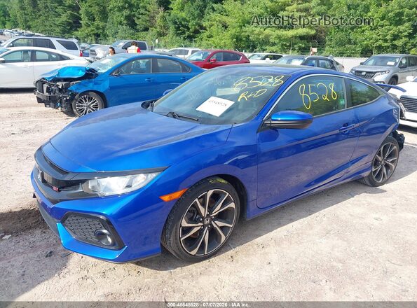 2HGFC3A54HH751396 2017 HONDA CIVIC Blue Առջևի ձախ երեք քառորդ տեսարան