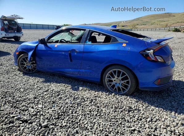 2HGFC3A55JH754782 2018 HONDA CIVIC Blue Rear left