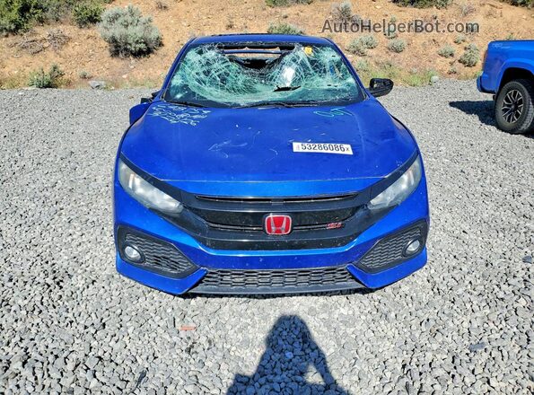 2HGFC3A55JH754782 2018 HONDA CIVIC Blue Front view