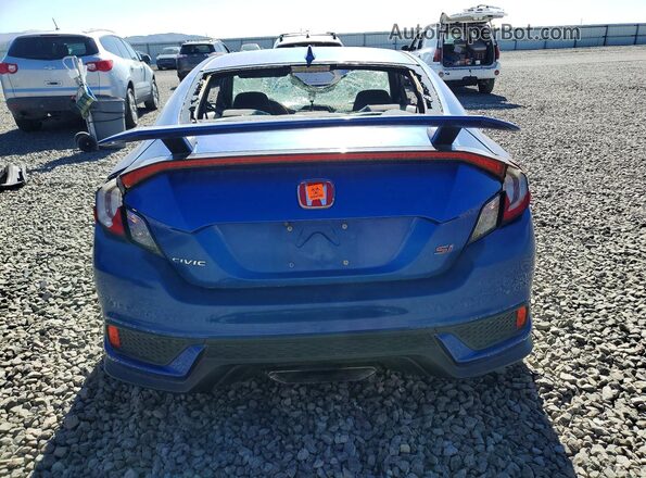 2HGFC3A55JH754782 2018 HONDA CIVIC Blue Rear view