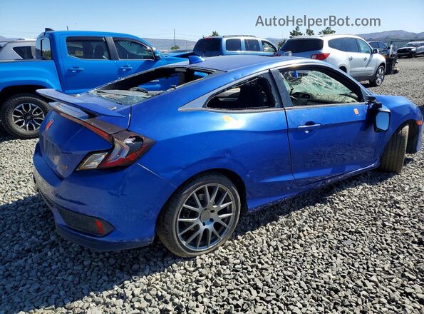 2HGFC3A55JH754782 2018 HONDA CIVIC Blue Rear right