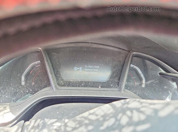 2HGFC3A55JH756581 2018 HONDA CIVIC Gray Вид щитка приладів