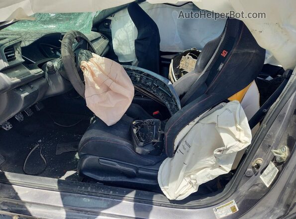 2HGFC3A55JH756581 2018 HONDA CIVIC Gray Вид салону спереду
