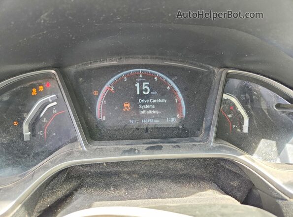 2HGFC3A55KH750751 2019 HONDA CIVIC White Instrument cluster view