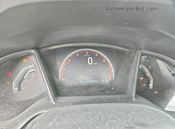 2HGFC3A56JH750188 2018 HONDA CIVIC Silver Вид щитка приладів