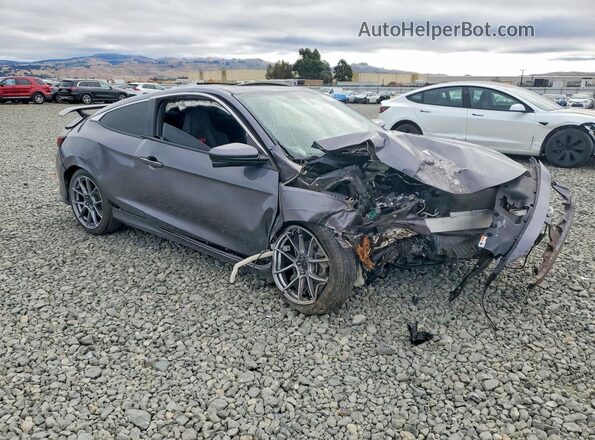 2HGFC3A56JH750384 2018 HONDA CIVIC Серый Передняя правая четверть