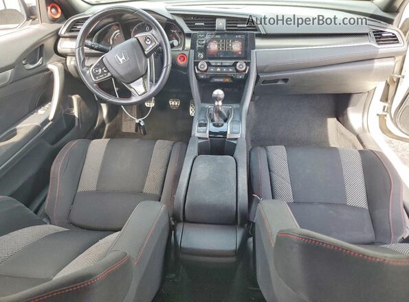 2HGFC3A56KH750175 2019 HONDA CIVIC White წინა პანელის ხედი