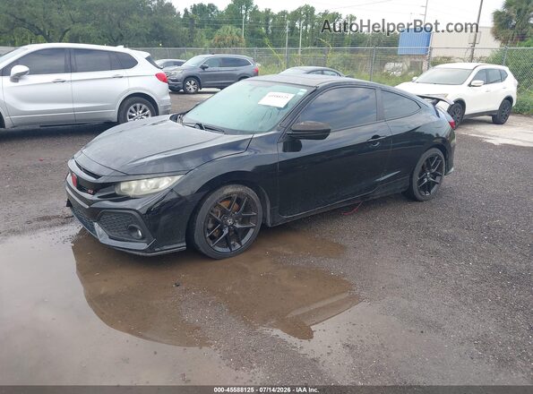 2HGFC3A56KH755568 2019 HONDA CIVIC Black Առջևի ձախ երեք քառորդ տեսարան
