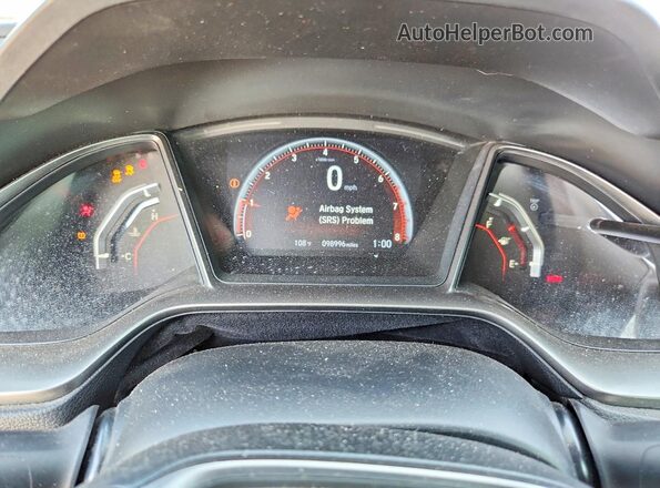 2HGFC3A57KH753229 2019 HONDA CIVIC Silver Vista del cuadro de instrumentos