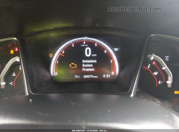 2HGFC3A59KH752101 2019 HONDA CIVIC Blue უკანა სავარძლების ხედი