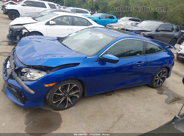 2HGFC3A59KH752101 2019 HONDA CIVIC Blue სალონის 360-გრადუსიანი ხედი