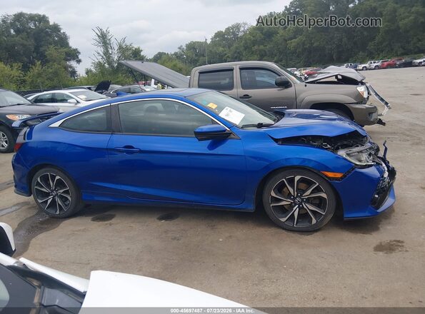 2HGFC3A59KH752101 2019 HONDA CIVIC Blue უკანა სალონის ხედი