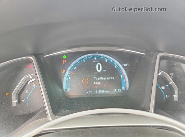 2HGFC3B30GH353663 2016 HONDA CIVIC Black ხელსაწყოთა პანელის ხედი