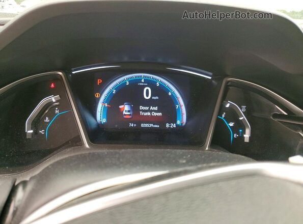 2HGFC3B30JH355663 2018 HONDA CIVIC Blue Vista del cuadro de instrumentos
