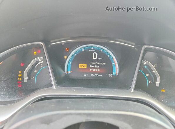 2HGFC3B31JH355347 2018 HONDA CIVIC White ხელსაწყოთა პანელის ხედი