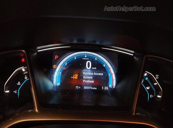 2HGFC3B33JH355561 2018 HONDA CIVIC Gray Вид щитка приладів