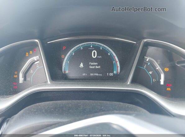 2HGFC3B35JH356761 2018 HONDA CIVIC Black უკანა სავარძლების ხედი