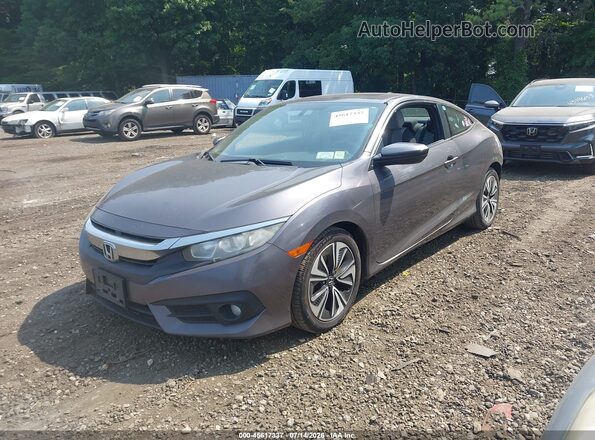 2HGFC3B36JH353528 2018 HONDA CIVIC Gray Առջևի ձախ երեք քառորդ տեսարան