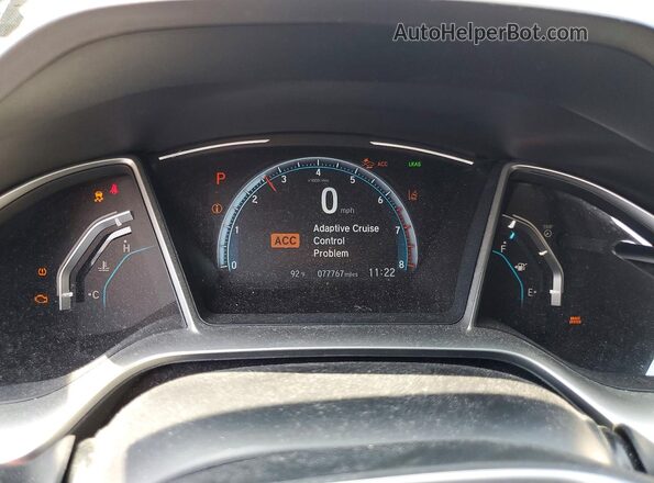 2HGFC3B36KH353868 2019 HONDA CIVIC Black Սարքավորումների վահանակի տեսք