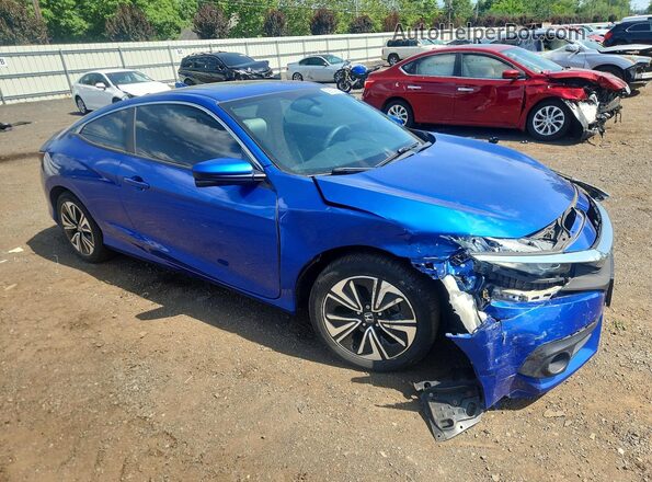 2HGFC3B37GH357113 2016 HONDA CIVIC Blue Front right