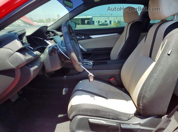 2HGFC3B37GH360688 2016 HONDA CIVIC Red Вид салону спереду