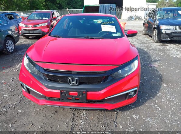 2HGFC3B37KH350185 2019 HONDA CIVIC Red Vista del cuadro de instrumentos