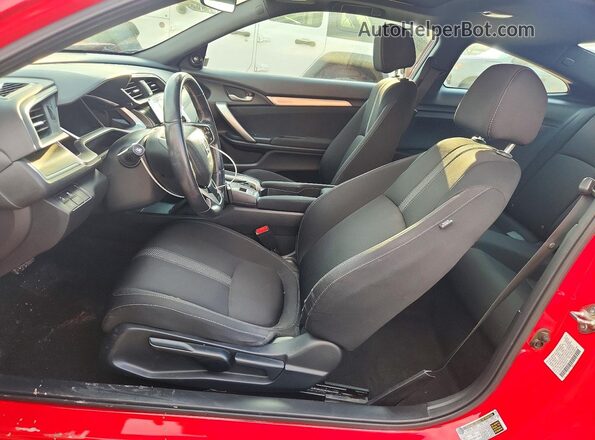 2HGFC3B38KH353774 2019 HONDA CIVIC Red Вид салону спереду