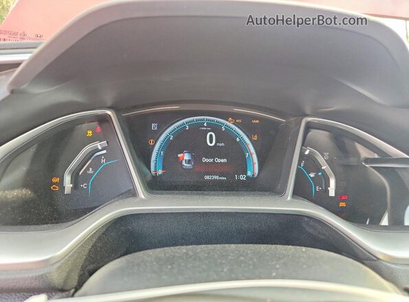 2HGFC3B38KH353774 2019 HONDA CIVIC Red Вид щитка приладів