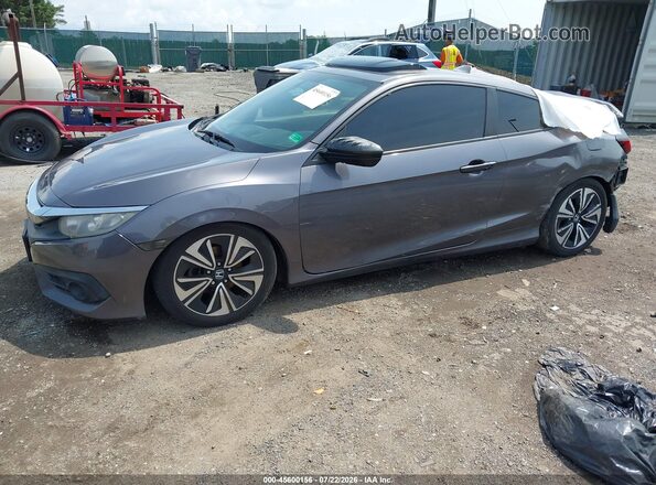 2HGFC3B39JH352244 2018 HONDA CIVIC Gray Przód lewy