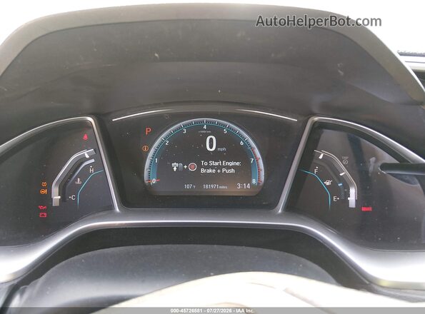 2HGFC3B3XGH359812 2016 HONDA CIVIC Gray Widok tylnych siedzeń