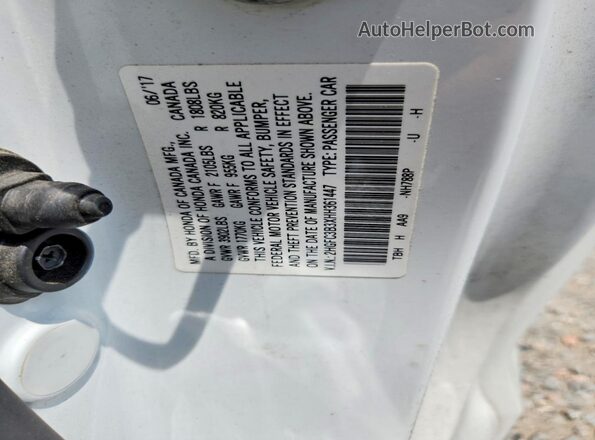 2HGFC3B3XHH361447 2017 HONDA CIVIC White Вид підкапотного простору