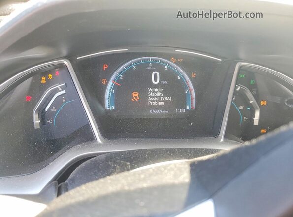 2HGFC3B3XKH355722 2019 HONDA CIVIC Синий Вид щитка приборов