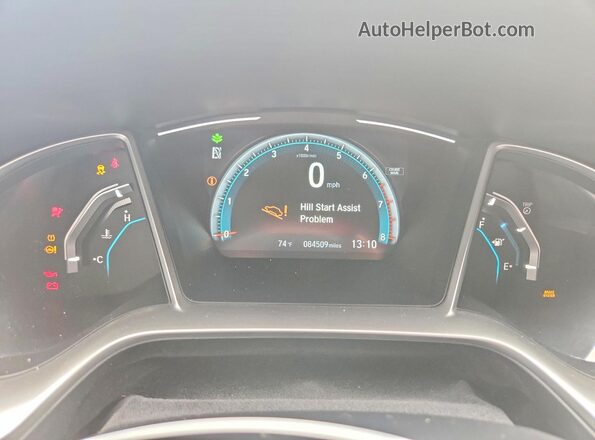 2HGFC3B70HH360973 2017 HONDA CIVIC Black Вид щитка приладів