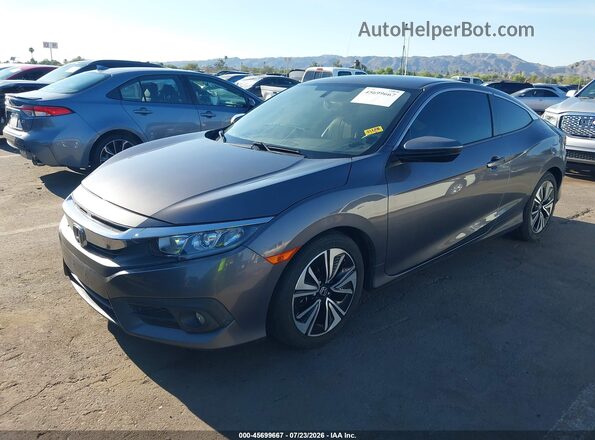 2HGFC3B73GH357919 2016 HONDA CIVIC Gray წინა მარცხენა ხედი სამი მეოთხედიდან