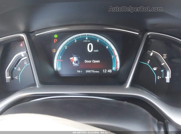 2HGFC3B76GH361527 2016 HONDA CIVIC Black Вид задніх сидінь