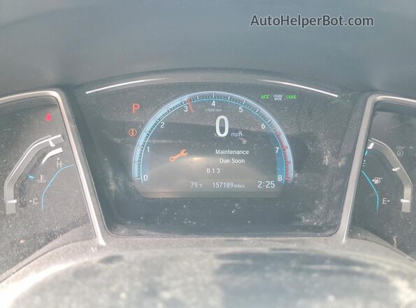 2HGFC3B91GH357418 2016 HONDA CIVIC Black Вид щитка приладів