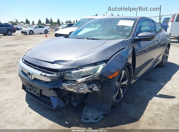 2HGFC3B97GH360792 2016 HONDA CIVIC Gray Առջևի ձախ երեք քառորդ տեսարան