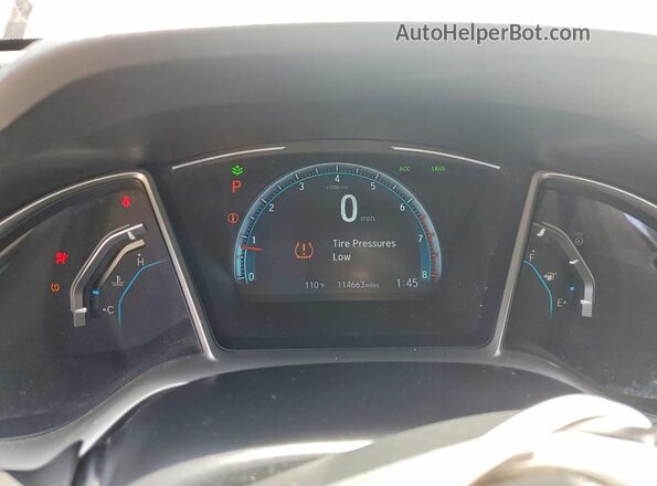 2HGFC3B97HH359529 2017 HONDA CIVIC Black Вид щитка приладів