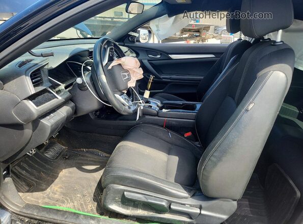 2HGFC4A80KH300876 2019 HONDA CIVIC Black Front interior view