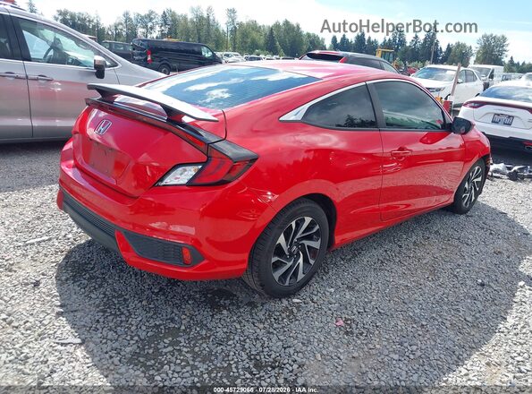 2HGFC4B00JH300268 2018 HONDA CIVIC Red უკანა მარჯვენა