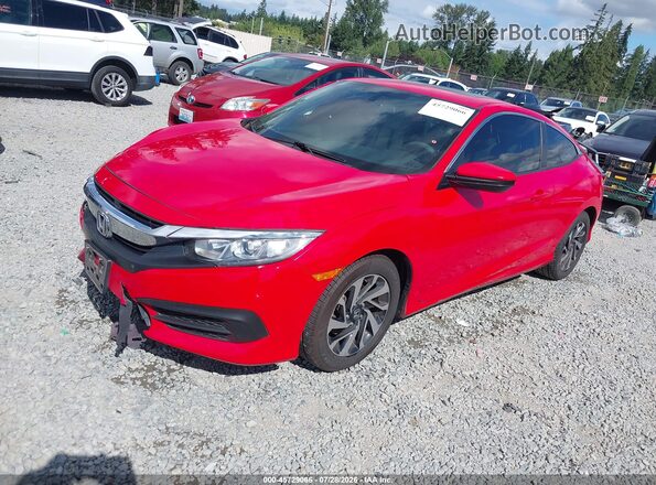 2HGFC4B00JH300268 2018 HONDA CIVIC Red წინა მარცხენა ხედი სამი მეოთხედიდან