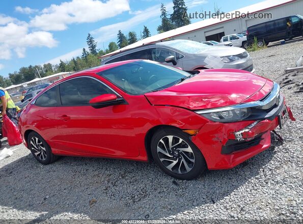2HGFC4B00JH300268 2018 HONDA CIVIC Red უკანა სალონის ხედი