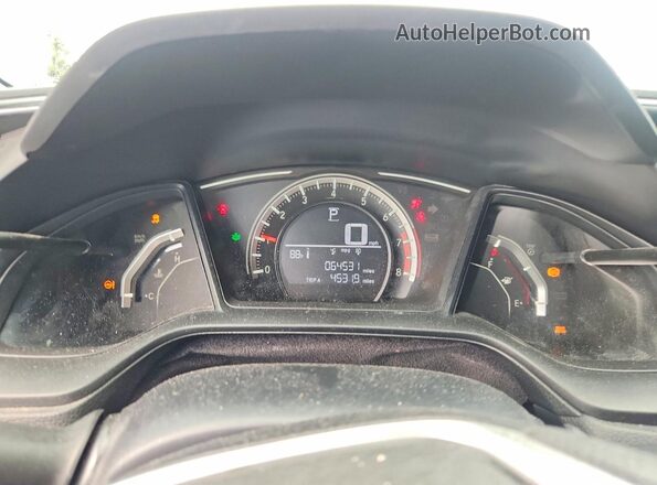 2HGFC4B00JH304837 2018 HONDA CIVIC Gray Սարքավորումների վահանակի տեսք