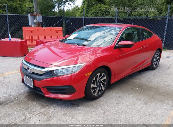 2HGFC4B01JH302126 2018 HONDA CIVIC Red წინა მარცხენა ხედი სამი მეოთხედიდან